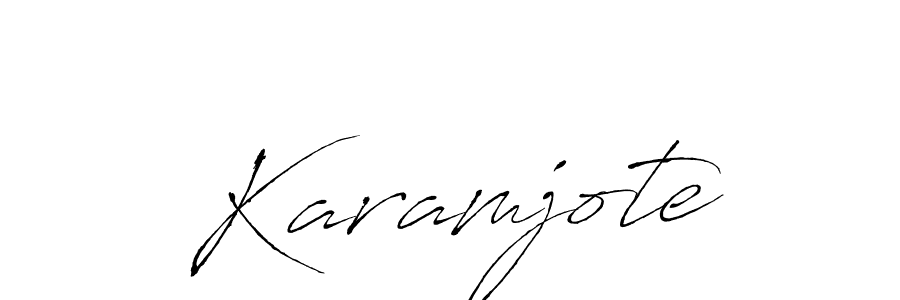 Use a signature maker to create a handwritten signature online. With this signature software, you can design (Antro_Vectra) your own signature for name Karamjote. Karamjote signature style 6 images and pictures png