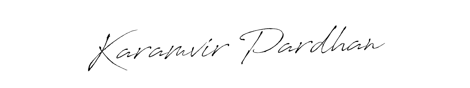 Karamvir Pardhan stylish signature style. Best Handwritten Sign (Antro_Vectra) for my name. Handwritten Signature Collection Ideas for my name Karamvir Pardhan. Karamvir Pardhan signature style 6 images and pictures png