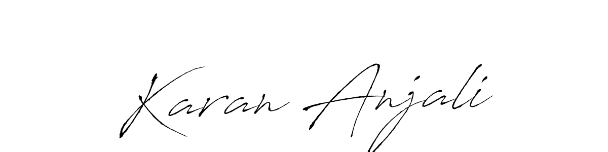 This is the best signature style for the Karan Anjali name. Also you like these signature font (Antro_Vectra). Mix name signature. Karan Anjali signature style 6 images and pictures png
