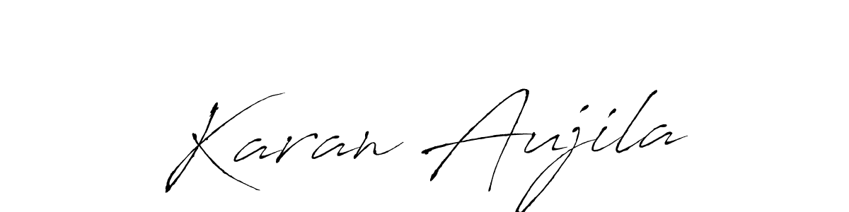Design your own signature with our free online signature maker. With this signature software, you can create a handwritten (Antro_Vectra) signature for name Karan Aujila. Karan Aujila signature style 6 images and pictures png