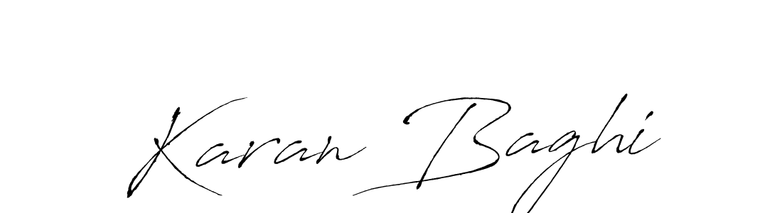 Design your own signature with our free online signature maker. With this signature software, you can create a handwritten (Antro_Vectra) signature for name Karan Baghi. Karan Baghi signature style 6 images and pictures png