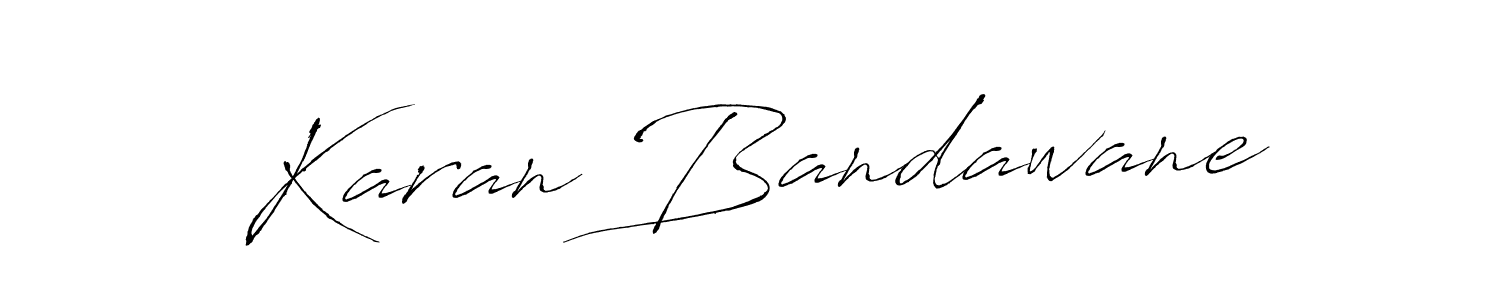 How to make Karan Bandawane name signature. Use Antro_Vectra style for creating short signs online. This is the latest handwritten sign. Karan Bandawane signature style 6 images and pictures png