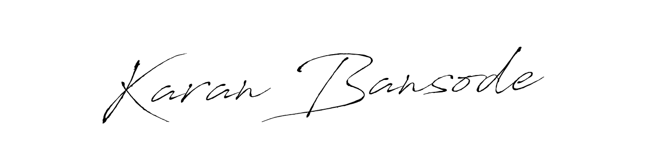 Design your own signature with our free online signature maker. With this signature software, you can create a handwritten (Antro_Vectra) signature for name Karan Bansode. Karan Bansode signature style 6 images and pictures png