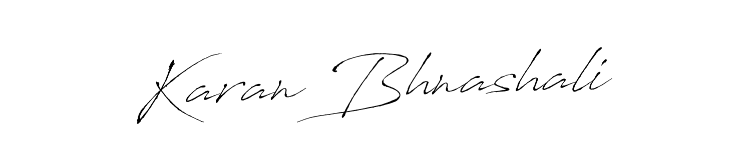 Karan Bhnashali stylish signature style. Best Handwritten Sign (Antro_Vectra) for my name. Handwritten Signature Collection Ideas for my name Karan Bhnashali. Karan Bhnashali signature style 6 images and pictures png