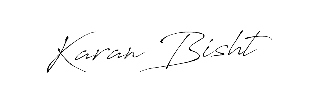Design your own signature with our free online signature maker. With this signature software, you can create a handwritten (Antro_Vectra) signature for name Karan Bisht. Karan Bisht signature style 6 images and pictures png