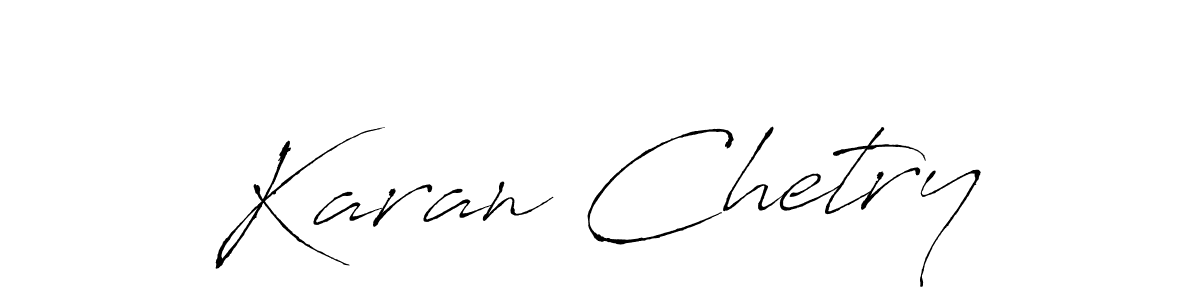 Create a beautiful signature design for name Karan Chetry. With this signature (Antro_Vectra) fonts, you can make a handwritten signature for free. Karan Chetry signature style 6 images and pictures png