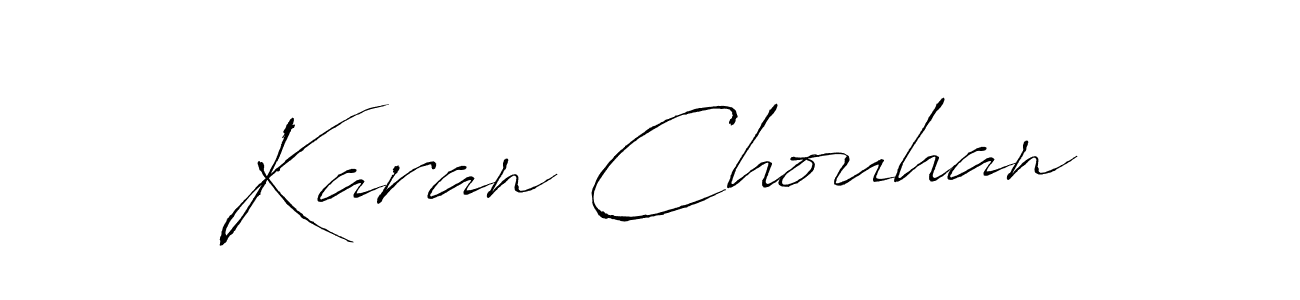 Make a beautiful signature design for name Karan Chouhan. With this signature (Antro_Vectra) style, you can create a handwritten signature for free. Karan Chouhan signature style 6 images and pictures png