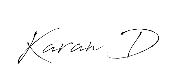 Create a beautiful signature design for name Karan D. With this signature (Antro_Vectra) fonts, you can make a handwritten signature for free. Karan D signature style 6 images and pictures png