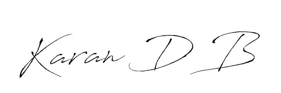 How to make Karan D B signature? Antro_Vectra is a professional autograph style. Create handwritten signature for Karan D B name. Karan D B signature style 6 images and pictures png