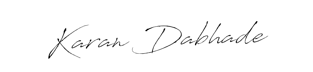 Design your own signature with our free online signature maker. With this signature software, you can create a handwritten (Antro_Vectra) signature for name Karan Dabhade. Karan Dabhade signature style 6 images and pictures png