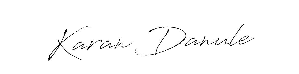How to make Karan Danule signature? Antro_Vectra is a professional autograph style. Create handwritten signature for Karan Danule name. Karan Danule signature style 6 images and pictures png