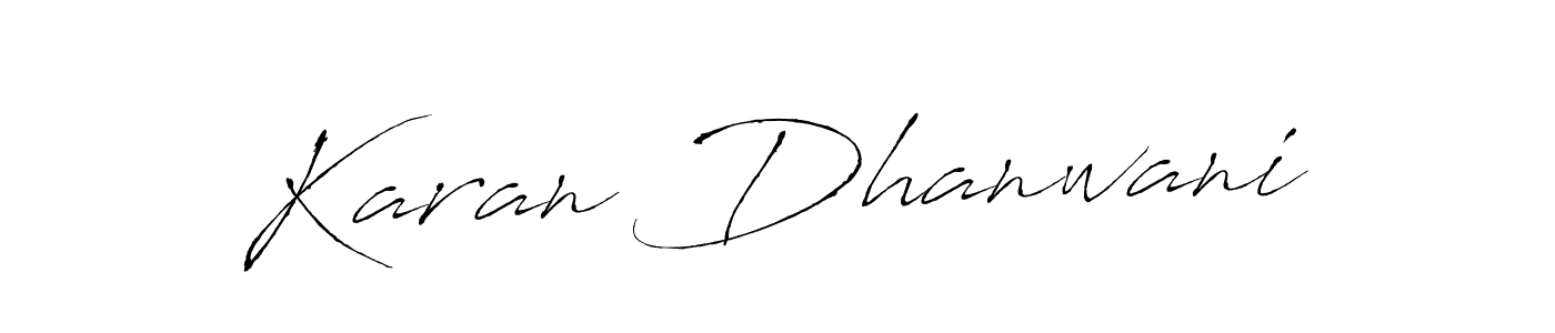 Karan Dhanwani stylish signature style. Best Handwritten Sign (Antro_Vectra) for my name. Handwritten Signature Collection Ideas for my name Karan Dhanwani. Karan Dhanwani signature style 6 images and pictures png