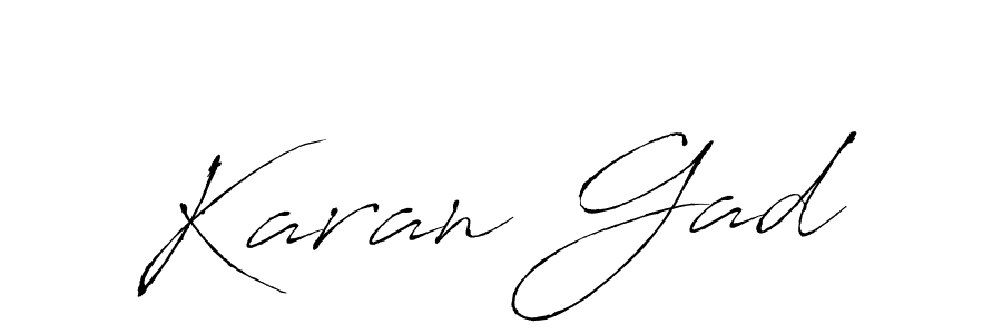 Use a signature maker to create a handwritten signature online. With this signature software, you can design (Antro_Vectra) your own signature for name Karan Gad. Karan Gad signature style 6 images and pictures png