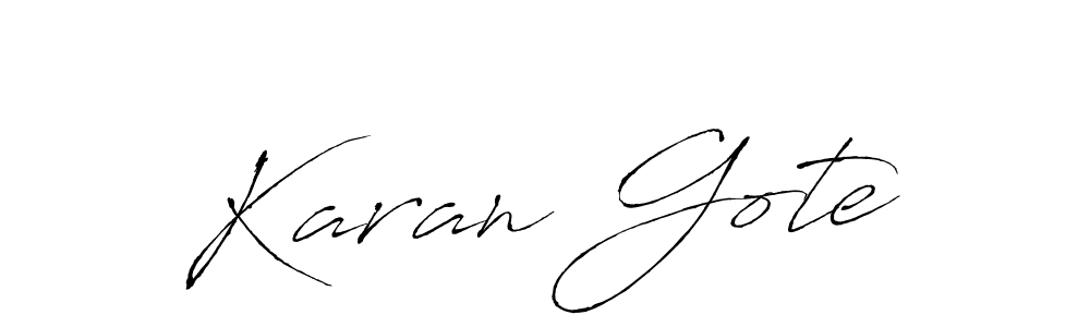 How to make Karan Gote signature? Antro_Vectra is a professional autograph style. Create handwritten signature for Karan Gote name. Karan Gote signature style 6 images and pictures png
