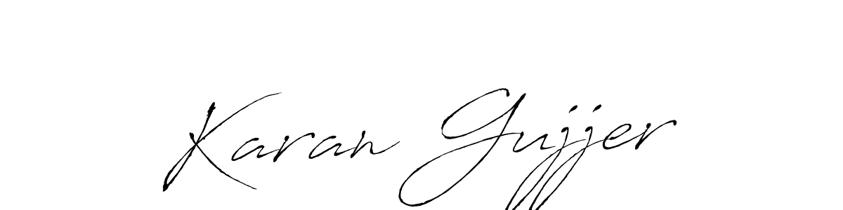 Design your own signature with our free online signature maker. With this signature software, you can create a handwritten (Antro_Vectra) signature for name Karan Gujjer. Karan Gujjer signature style 6 images and pictures png