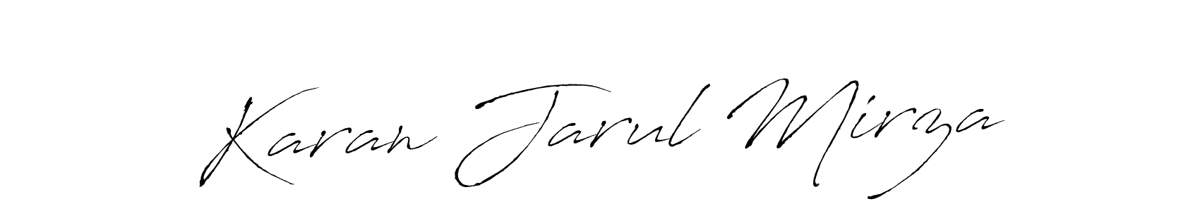 Also we have Karan Jarul Mirza name is the best signature style. Create professional handwritten signature collection using Antro_Vectra autograph style. Karan Jarul Mirza signature style 6 images and pictures png