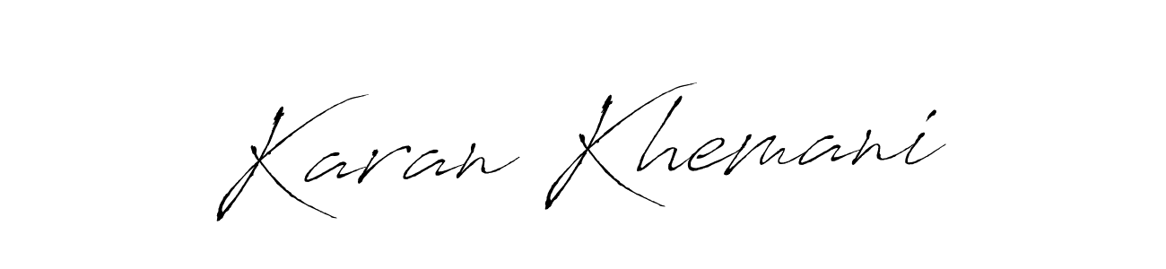 How to make Karan Khemani signature? Antro_Vectra is a professional autograph style. Create handwritten signature for Karan Khemani name. Karan Khemani signature style 6 images and pictures png