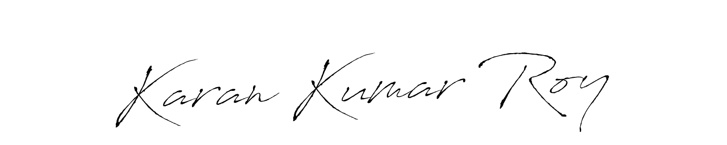 The best way (Antro_Vectra) to make a short signature is to pick only two or three words in your name. The name Karan Kumar Roy include a total of six letters. For converting this name. Karan Kumar Roy signature style 6 images and pictures png