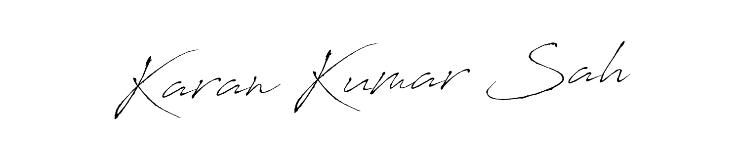 How to make Karan Kumar Sah name signature. Use Antro_Vectra style for creating short signs online. This is the latest handwritten sign. Karan Kumar Sah signature style 6 images and pictures png