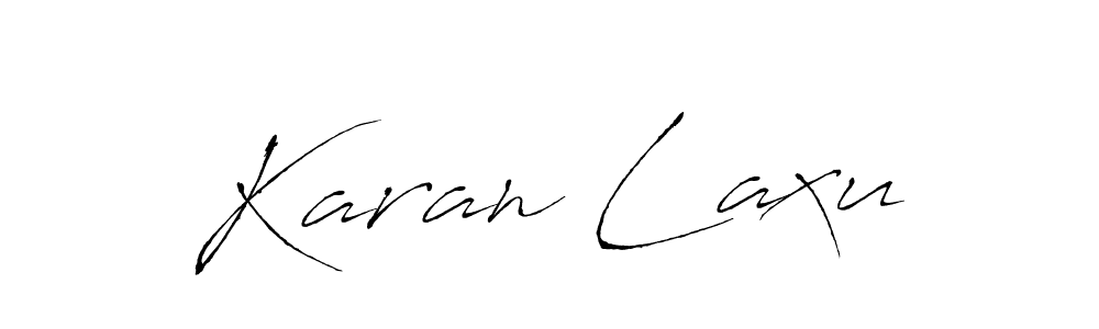 Design your own signature with our free online signature maker. With this signature software, you can create a handwritten (Antro_Vectra) signature for name Karan Laxu. Karan Laxu signature style 6 images and pictures png