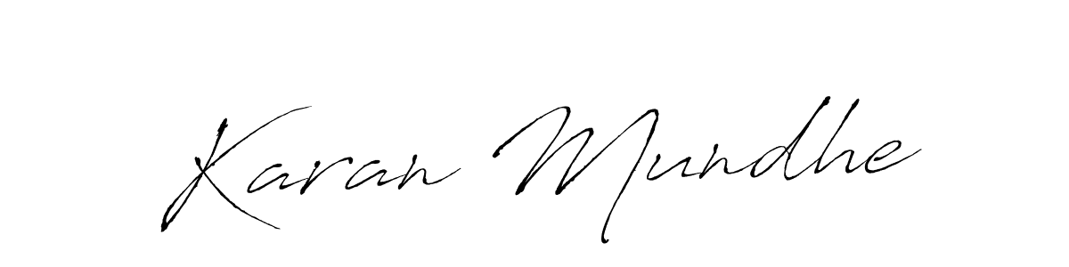 How to make Karan Mundhe signature? Antro_Vectra is a professional autograph style. Create handwritten signature for Karan Mundhe name. Karan Mundhe signature style 6 images and pictures png