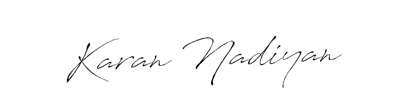 Design your own signature with our free online signature maker. With this signature software, you can create a handwritten (Antro_Vectra) signature for name Karan Nadiyan. Karan Nadiyan signature style 6 images and pictures png