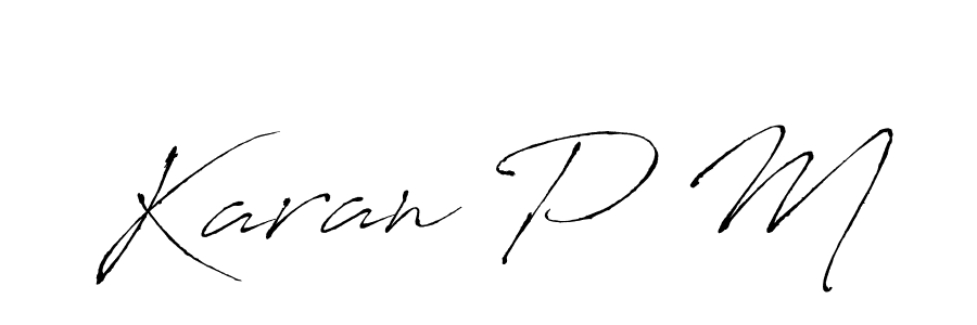 Antro_Vectra is a professional signature style that is perfect for those who want to add a touch of class to their signature. It is also a great choice for those who want to make their signature more unique. Get Karan P M name to fancy signature for free. Karan P M signature style 6 images and pictures png