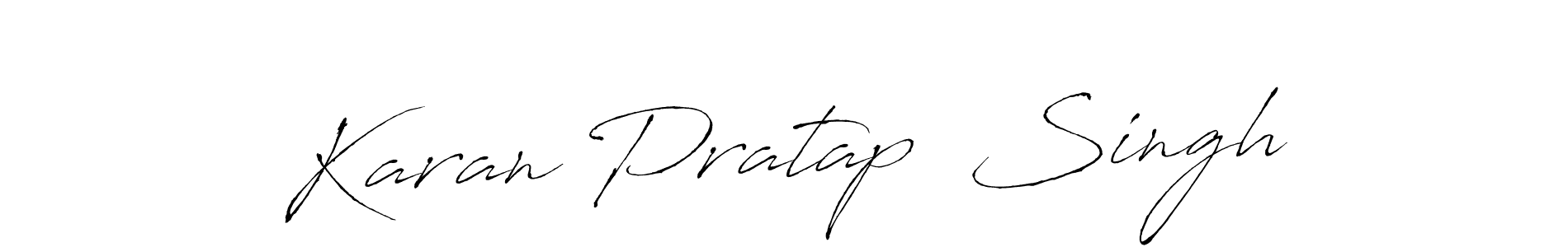How to make Karan Pratap  Singh name signature. Use Antro_Vectra style for creating short signs online. This is the latest handwritten sign. Karan Pratap  Singh signature style 6 images and pictures png
