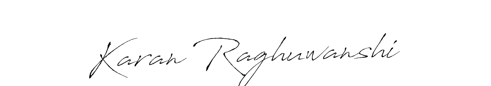 Design your own signature with our free online signature maker. With this signature software, you can create a handwritten (Antro_Vectra) signature for name Karan Raghuwanshi. Karan Raghuwanshi signature style 6 images and pictures png