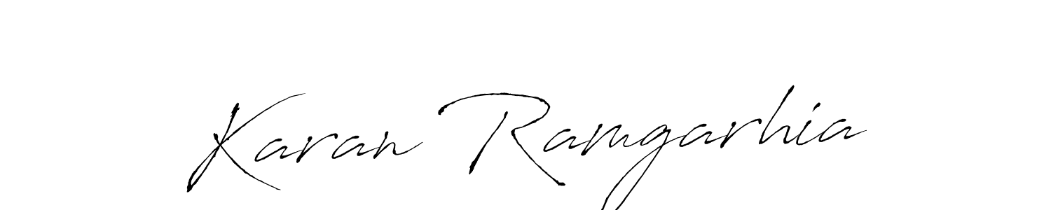 Design your own signature with our free online signature maker. With this signature software, you can create a handwritten (Antro_Vectra) signature for name Karan Ramgarhia. Karan Ramgarhia signature style 6 images and pictures png