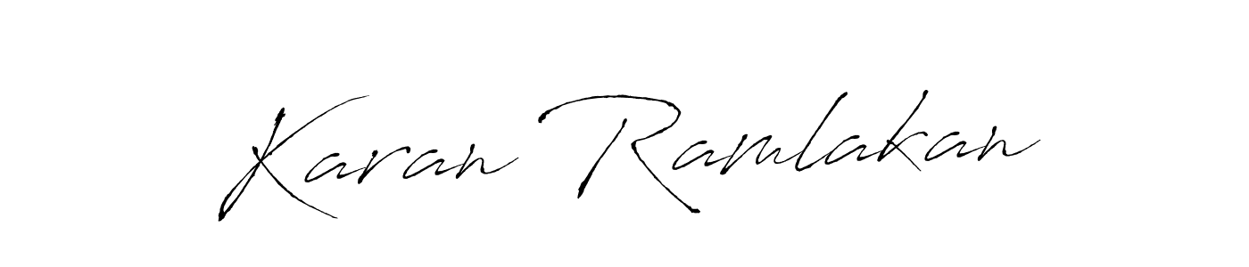 How to make Karan Ramlakan name signature. Use Antro_Vectra style for creating short signs online. This is the latest handwritten sign. Karan Ramlakan signature style 6 images and pictures png