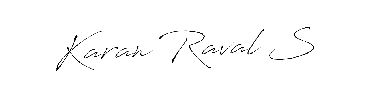 Karan Raval S stylish signature style. Best Handwritten Sign (Antro_Vectra) for my name. Handwritten Signature Collection Ideas for my name Karan Raval S. Karan Raval S signature style 6 images and pictures png