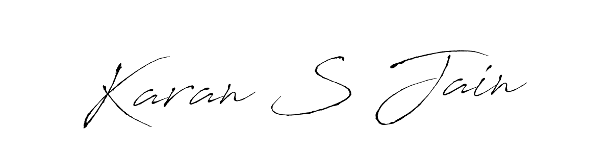 Design your own signature with our free online signature maker. With this signature software, you can create a handwritten (Antro_Vectra) signature for name Karan S Jain. Karan S Jain signature style 6 images and pictures png