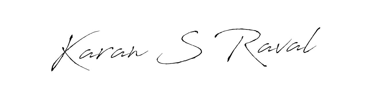 How to make Karan S Raval signature? Antro_Vectra is a professional autograph style. Create handwritten signature for Karan S Raval name. Karan S Raval signature style 6 images and pictures png