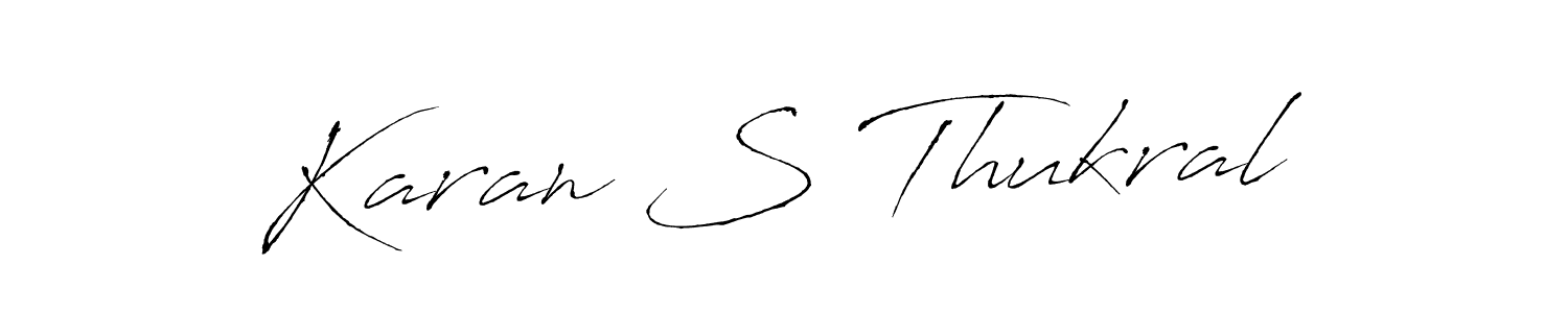 It looks lik you need a new signature style for name Karan S Thukral. Design unique handwritten (Antro_Vectra) signature with our free signature maker in just a few clicks. Karan S Thukral signature style 6 images and pictures png