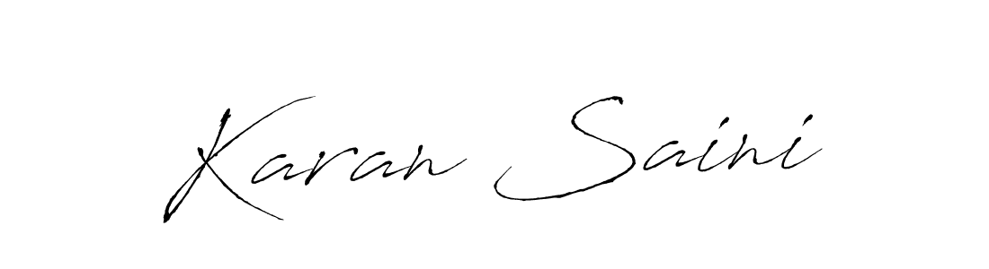 The best way (Antro_Vectra) to make a short signature is to pick only two or three words in your name. The name Karan Saini include a total of six letters. For converting this name. Karan Saini signature style 6 images and pictures png