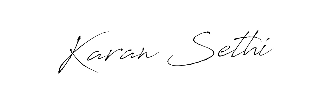 Design your own signature with our free online signature maker. With this signature software, you can create a handwritten (Antro_Vectra) signature for name Karan Sethi. Karan Sethi signature style 6 images and pictures png