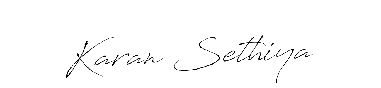 How to make Karan Sethiya signature? Antro_Vectra is a professional autograph style. Create handwritten signature for Karan Sethiya name. Karan Sethiya signature style 6 images and pictures png