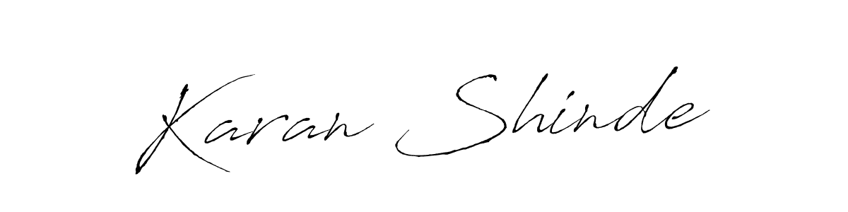 How to make Karan Shinde name signature. Use Antro_Vectra style for creating short signs online. This is the latest handwritten sign. Karan Shinde signature style 6 images and pictures png