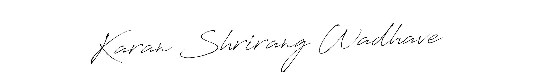 Also we have Karan Shrirang Wadhave name is the best signature style. Create professional handwritten signature collection using Antro_Vectra autograph style. Karan Shrirang Wadhave signature style 6 images and pictures png