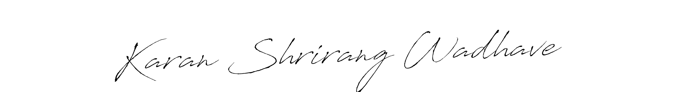 Karan Shrirang Wadhave stylish signature style. Best Handwritten Sign (Antro_Vectra) for my name. Handwritten Signature Collection Ideas for my name Karan Shrirang Wadhave. Karan Shrirang Wadhave signature style 6 images and pictures png