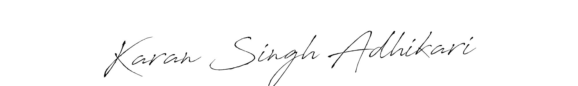 Also we have Karan Singh Adhikari name is the best signature style. Create professional handwritten signature collection using Antro_Vectra autograph style. Karan Singh Adhikari signature style 6 images and pictures png