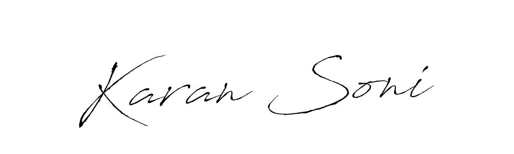 You should practise on your own different ways (Antro_Vectra) to write your name (Karan Soni) in signature. don't let someone else do it for you. Karan Soni signature style 6 images and pictures png