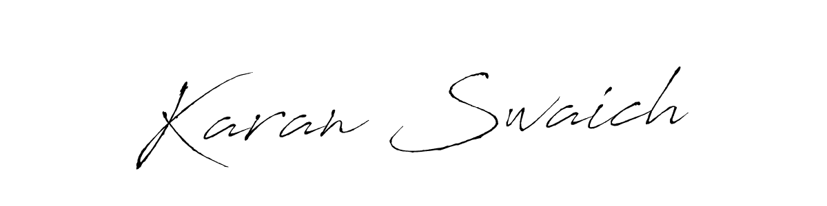 Also we have Karan Swaich name is the best signature style. Create professional handwritten signature collection using Antro_Vectra autograph style. Karan Swaich signature style 6 images and pictures png