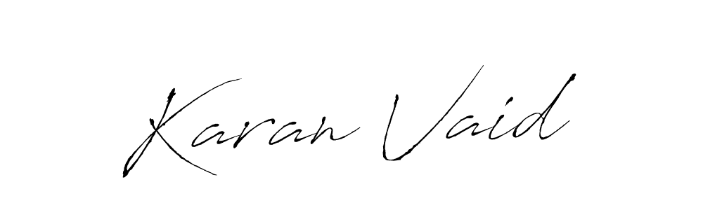 Design your own signature with our free online signature maker. With this signature software, you can create a handwritten (Antro_Vectra) signature for name Karan Vaid. Karan Vaid signature style 6 images and pictures png