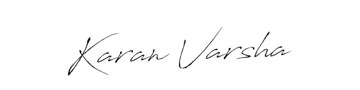 Once you've used our free online signature maker to create your best signature Antro_Vectra style, it's time to enjoy all of the benefits that Karan Varsha name signing documents. Karan Varsha signature style 6 images and pictures png