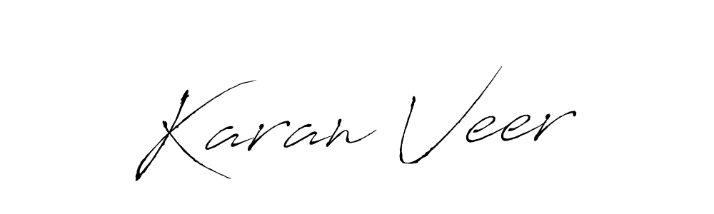 How to make Karan Veer signature? Antro_Vectra is a professional autograph style. Create handwritten signature for Karan Veer name. Karan Veer signature style 6 images and pictures png