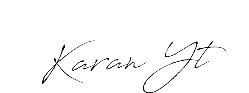 Make a beautiful signature design for name Karan Yt. With this signature (Antro_Vectra) style, you can create a handwritten signature for free. Karan Yt signature style 6 images and pictures png