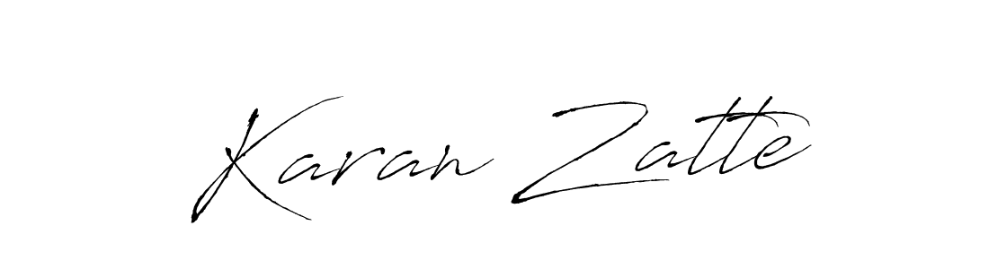 Karan Zatte stylish signature style. Best Handwritten Sign (Antro_Vectra) for my name. Handwritten Signature Collection Ideas for my name Karan Zatte. Karan Zatte signature style 6 images and pictures png