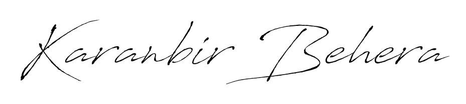 Download transparent PNG signature for name Karanbir Behera styled with Antro_Vectra font. Ready to paste directly into PDF and Word agreements. Karanbir Behera signature style 6 images and pictures png